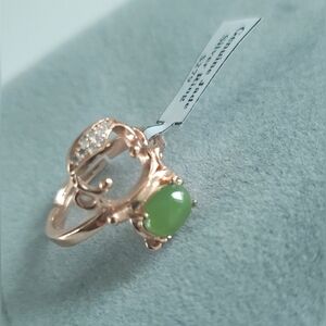 Jade ring sterling silver
